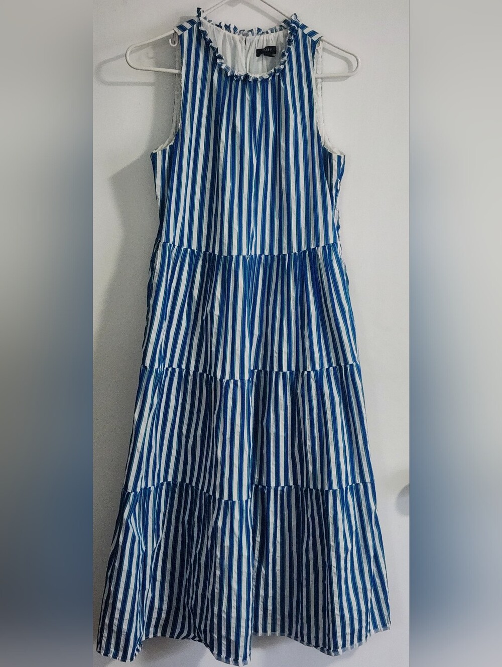 J. crew Midi dress Size Small Striped Lined W/ Pockets Summer Party